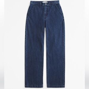 Abercrombie Curve Love High Rise Loose Jean size 34 short